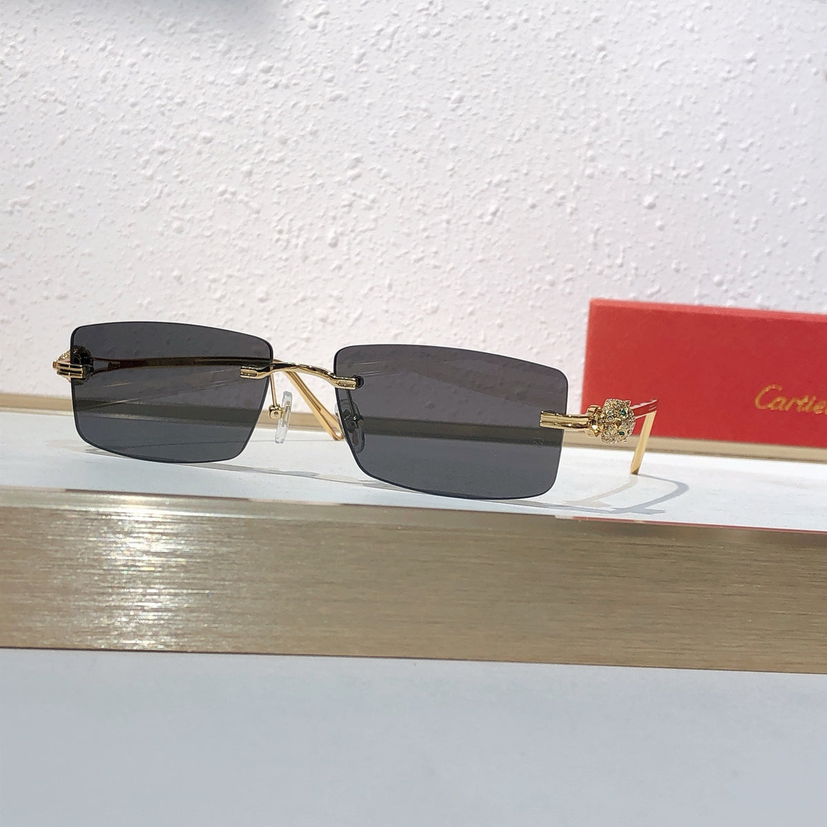 10 Color Rimless Panther Head Sunglasses CT0647S