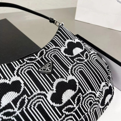 Cleo Series Jacquard Knit Shoulder Bag