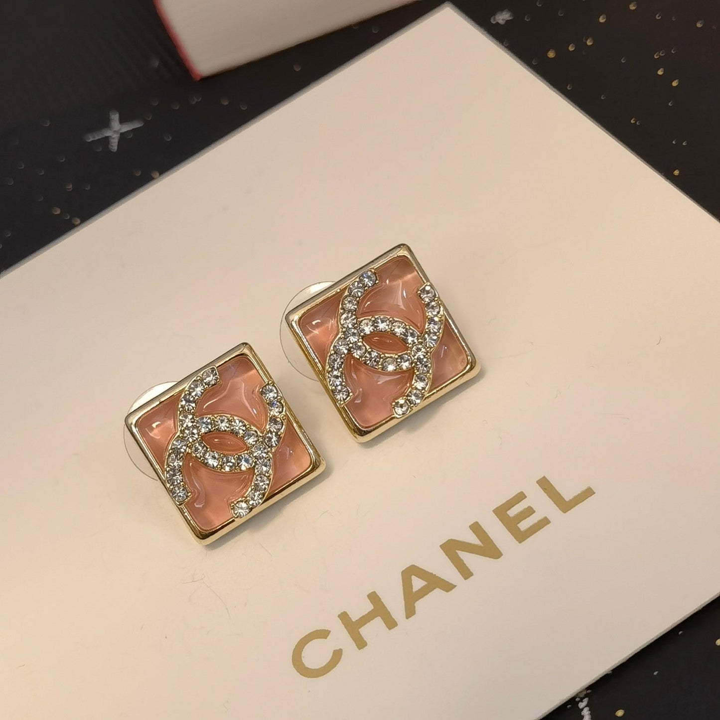 Boucles d'oreilles élégantes en pierre précieuse 3 couleurs