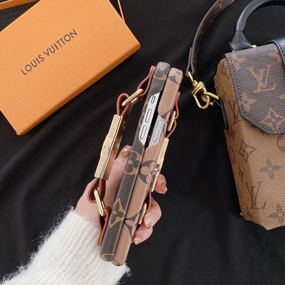 Étui-bracelet en cuir imprimé monogramme