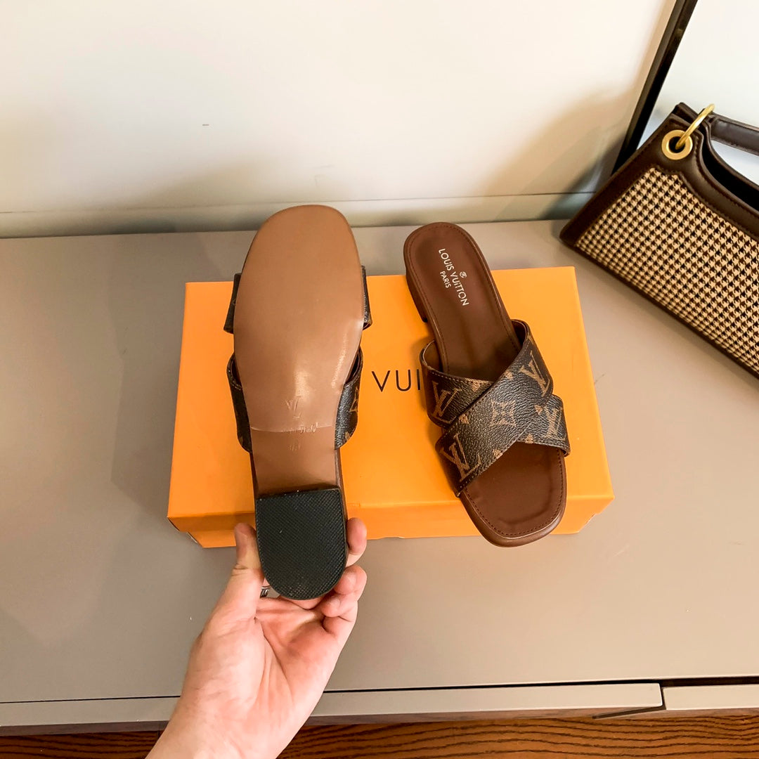 Cross Strap Flat Sandals