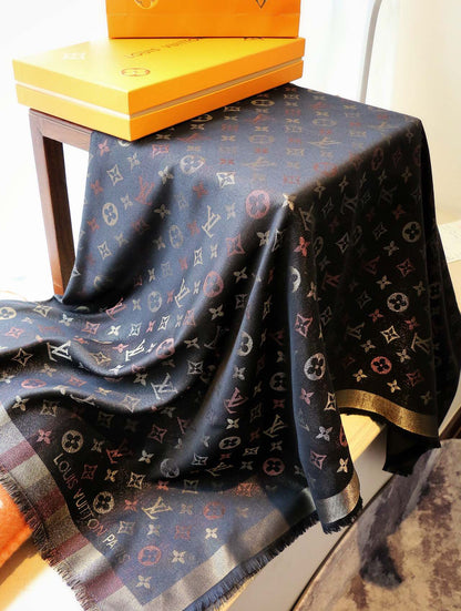 Écharpe en cachemire Monogram Shine