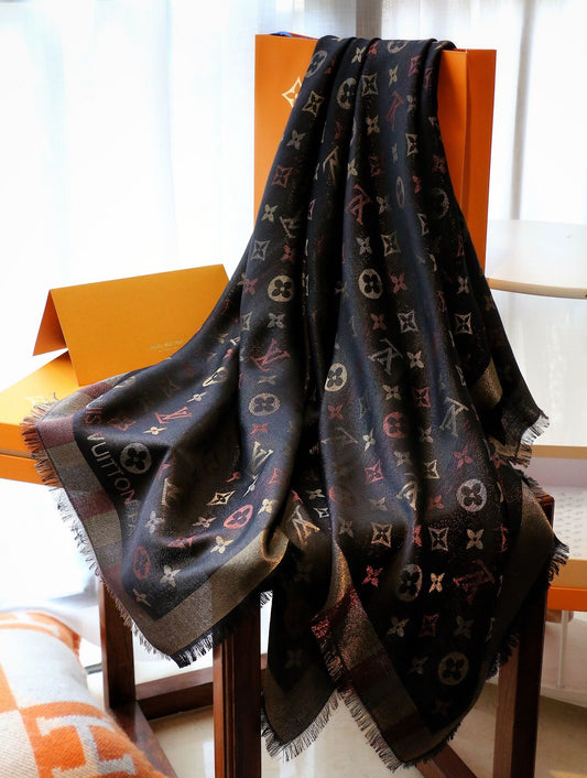 Bufanda de cachemir Shine Monogram
