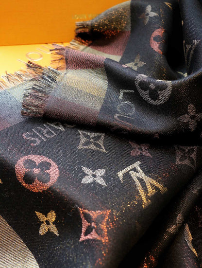 Écharpe en cachemire Monogram Shine