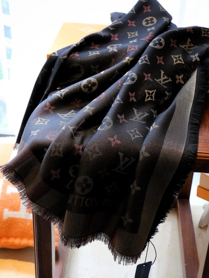 Écharpe en cachemire Monogram Shine