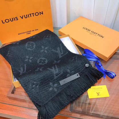 Foulard à pampilles jacquard motif monogramme