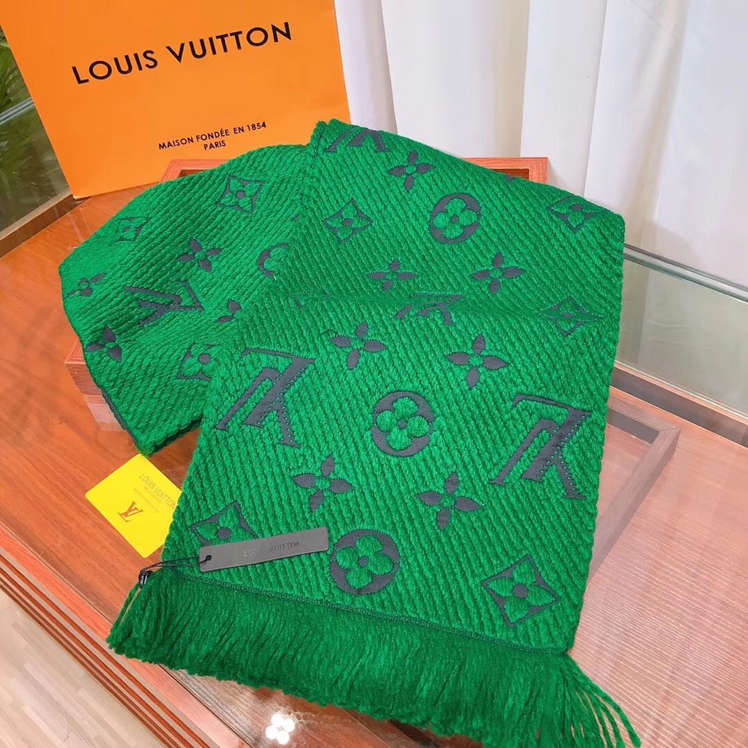 Foulard à pampilles jacquard motif monogramme