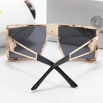 Nouvelles lunettes de soleil carrées HD surdimensionnées en métal tendance 2026