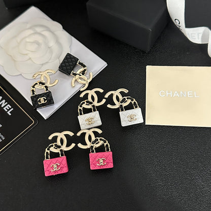 Nouvelles boucles d'oreilles pendentifs sac à main mode
