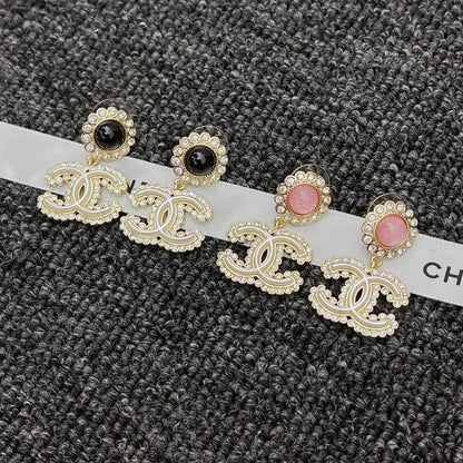 Pendientes de Diamantes y Cristales de Flores