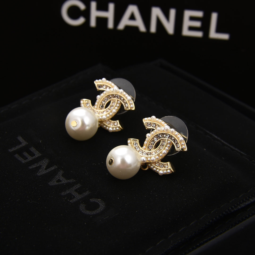 Boucles d'oreilles pendantes Perle Alphabet Tempérament