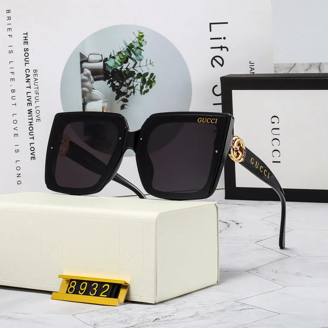 4 couleurs style coréen grandes lunettes de soleil tendance 8932
