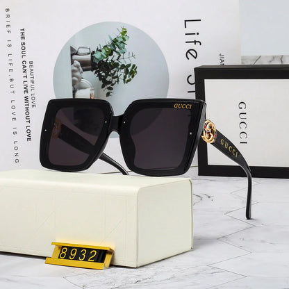 4 couleurs style coréen grandes lunettes de soleil tendance 8932