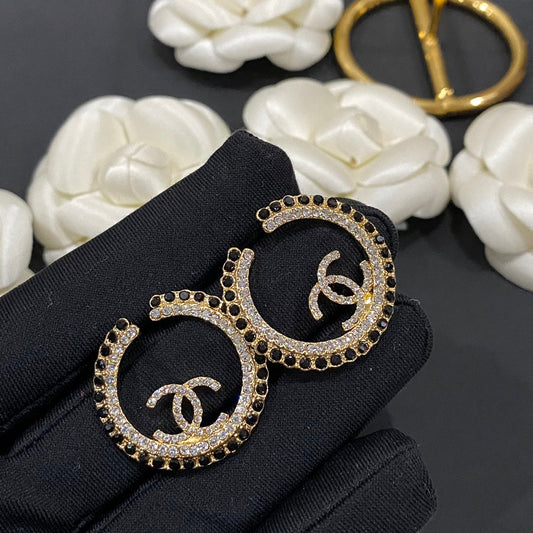 Pendientes de aro Temperament Shine con circonitas