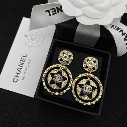 Boucles d'oreilles élément étoile baroque