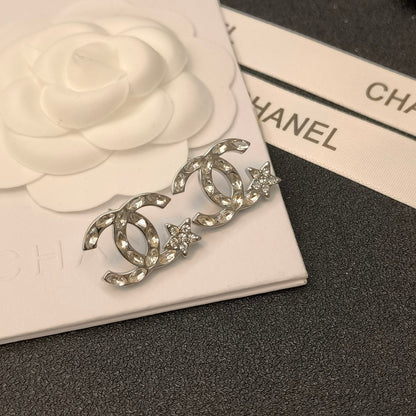 Pendientes de Estrella con Diamantes de Cristal