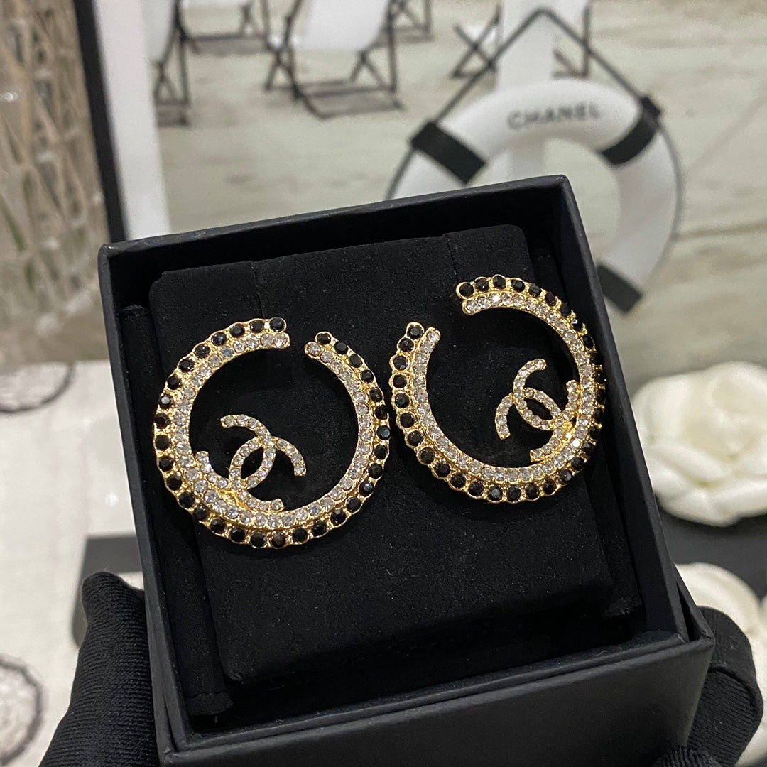 Pendientes de aro Temperament Shine con circonitas