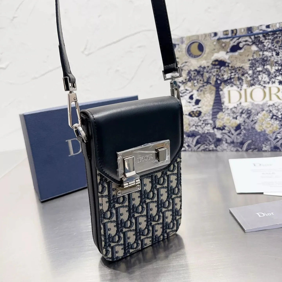 Monogram Jacquard Crossbody Phone Bag