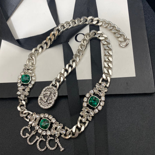 Emerald Chain Necklace