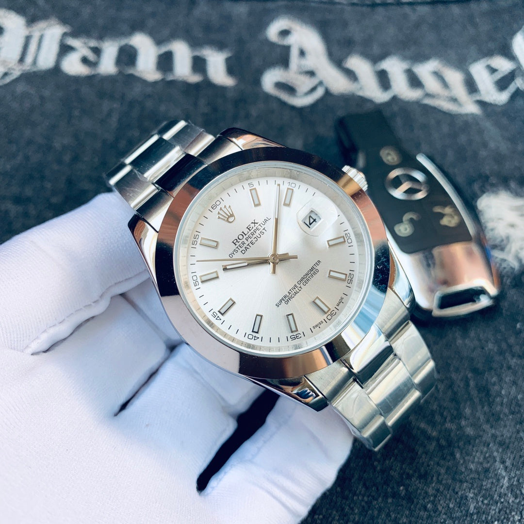 Premium Stainless Steel Mechanical Watch 5 Color Options Classic Luxury Style
