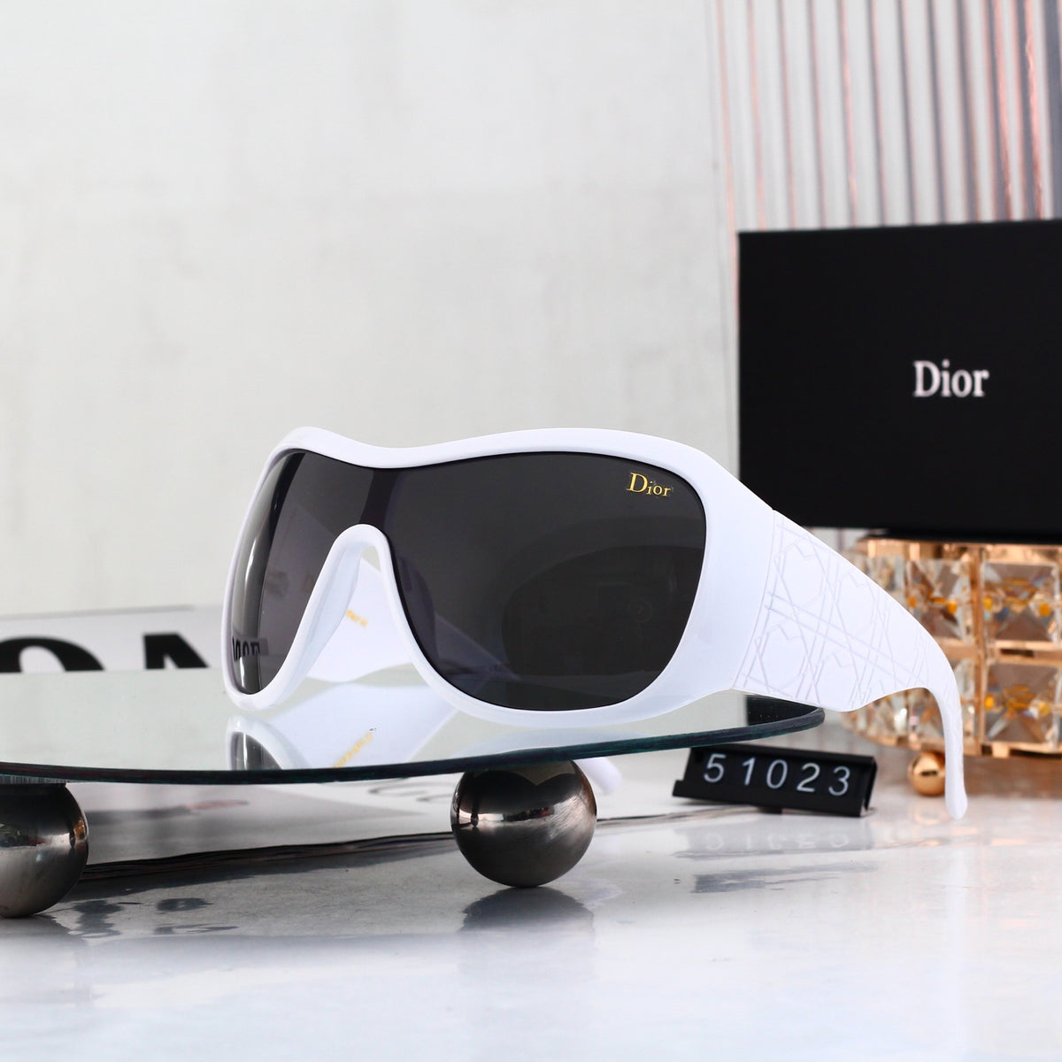 9 Color Futuristic Shield Sunglasses - 51023