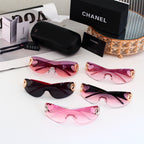 11 Color Y2K Rimless Wraparound Sunglasses - 51007