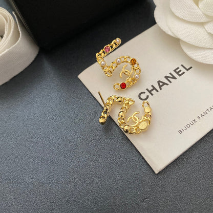 Boucles d'oreilles clous Lucky 5 Diamant et Perle