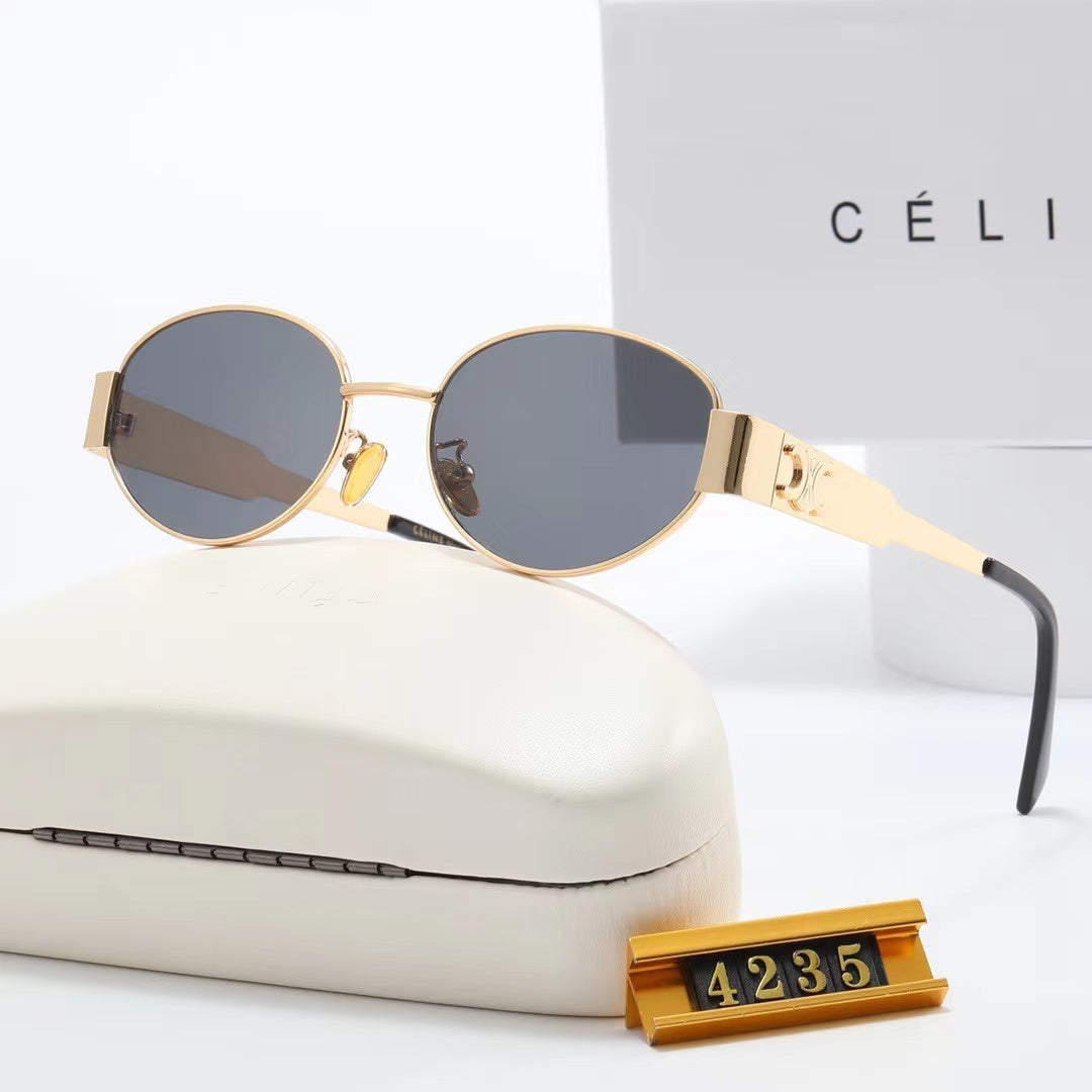Nouvelles lunettes de soleil rétro en métal