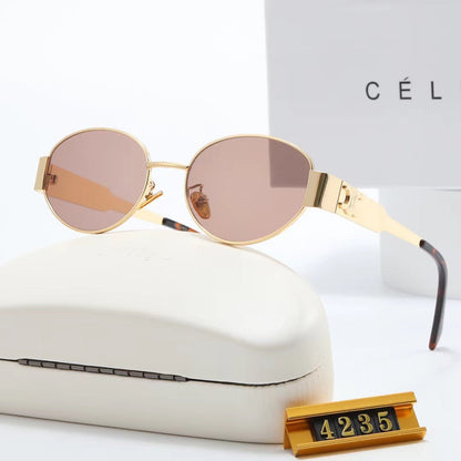 Nouvelles lunettes de soleil rétro en métal