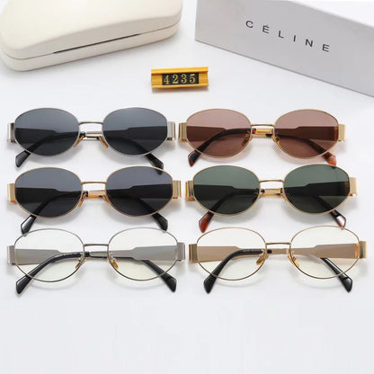 Nouvelles lunettes de soleil rétro en métal