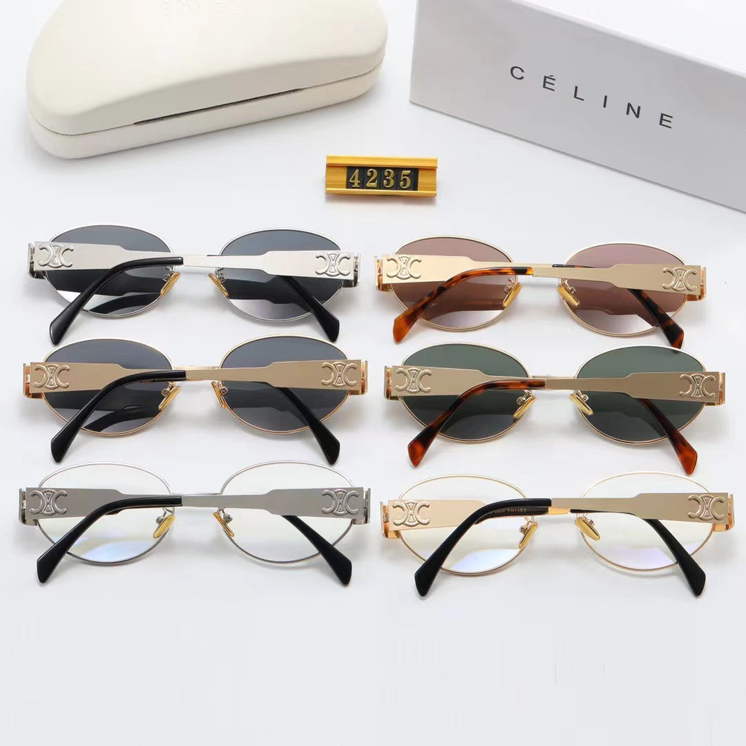 Nouvelles lunettes de soleil rétro en métal