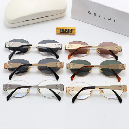 Nouvelles lunettes de soleil rétro en métal