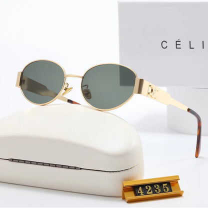 Nouvelles lunettes de soleil rétro en métal