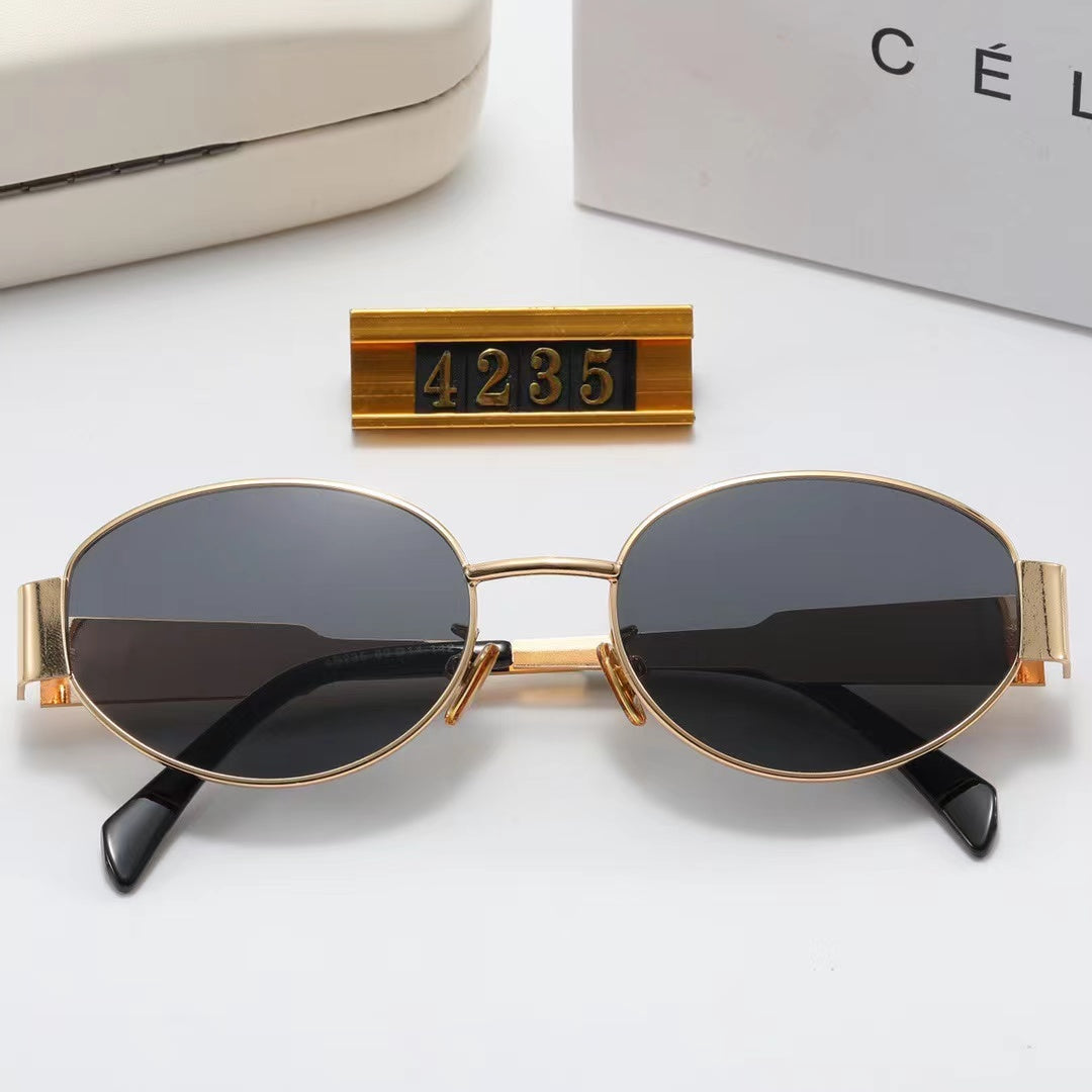 Nouvelles lunettes de soleil rétro en métal