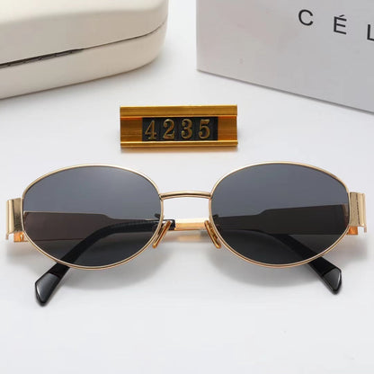 Nouvelles lunettes de soleil rétro en métal
