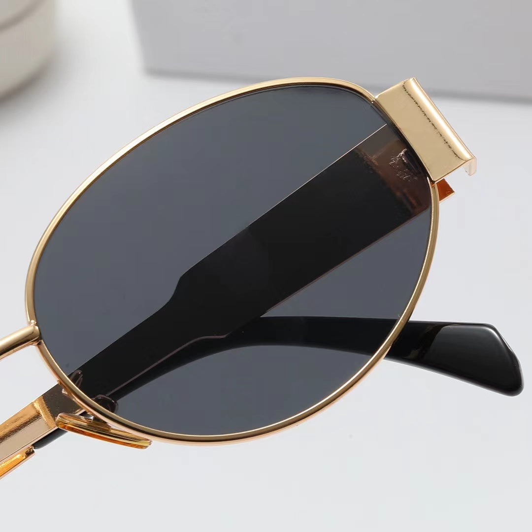 Nouvelles lunettes de soleil rétro en métal
