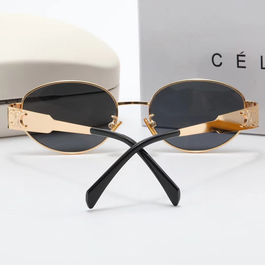 Nouvelles lunettes de soleil rétro en métal