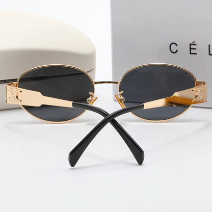 Nouvelles lunettes de soleil rétro en métal