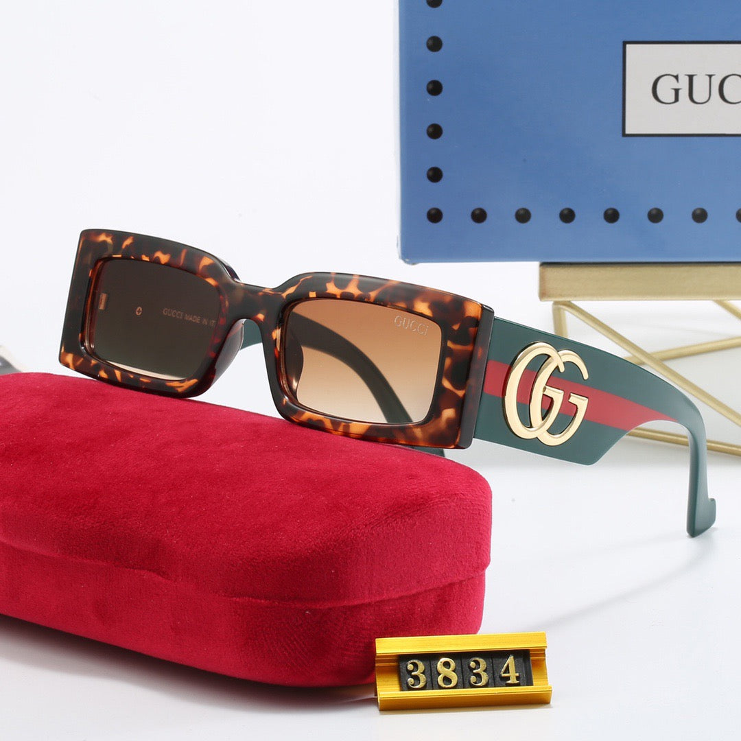 Lunettes de soleil de luxe œil-de-chat à monture carrée