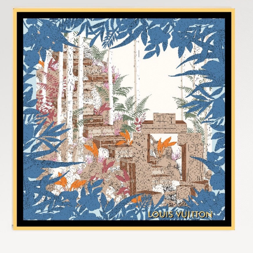 Foulard en soie Forêt enchantée