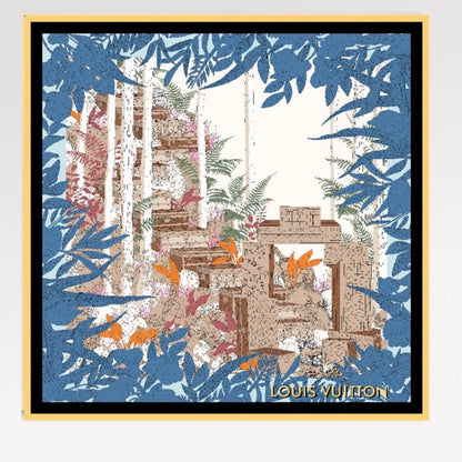 Foulard en soie Forêt enchantée