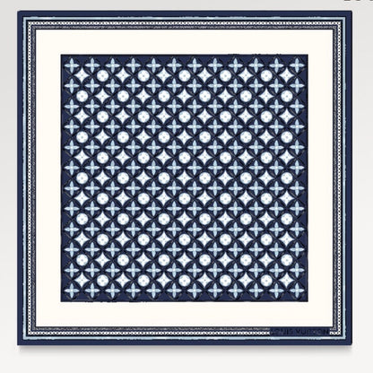 Foulard carré en soie gaufrée vintage