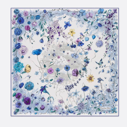 Foulard en soie Élégant Monde Floral 90
