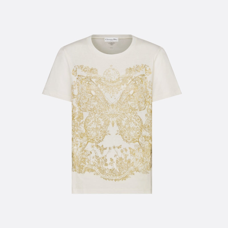 T-shirt graphique papillon autour du monde pour femme