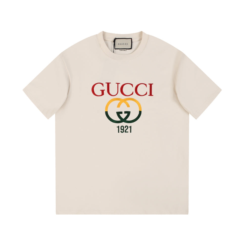 T-shirt en coton imprimé lettre simple