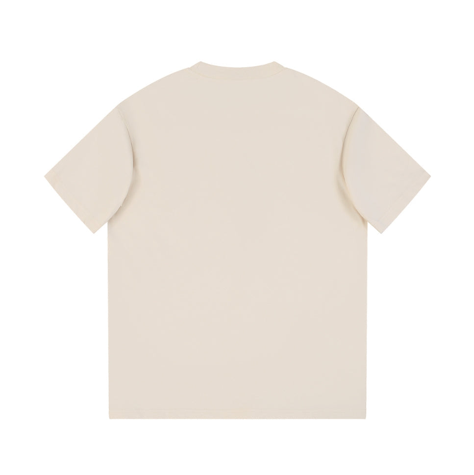 T-shirt en coton imprimé lettre simple
