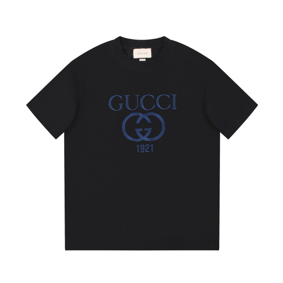 T-shirt en coton imprimé lettre simple