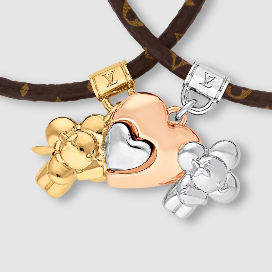 Bracelet en cuir pour couple avec poupées d'amour entrelacées