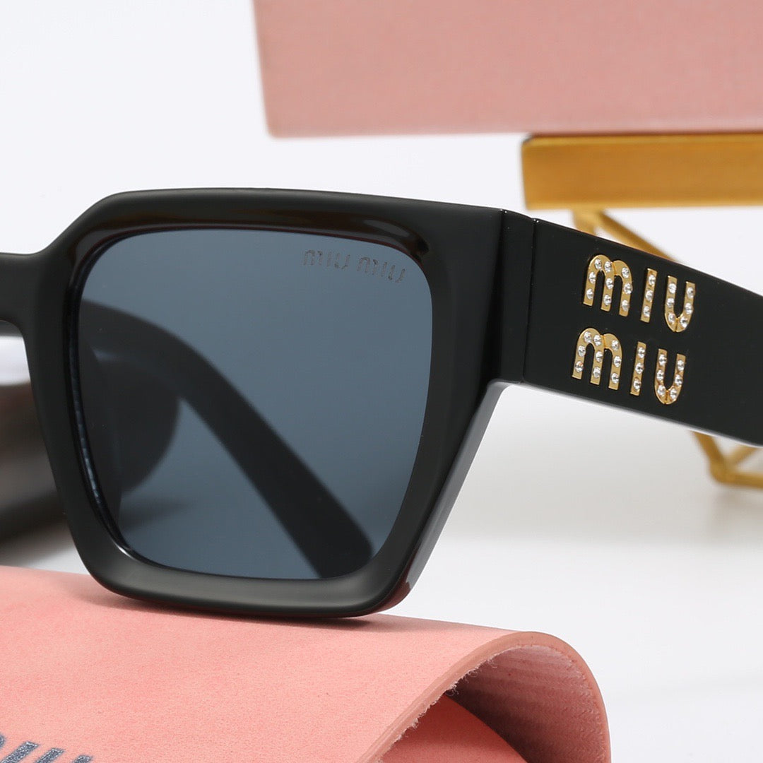 Lunettes de soleil universelles de luxe à monture carrée