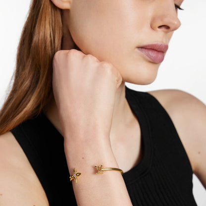 Bracelet jonc ouvert Signature Monogram Fleur de Diamant